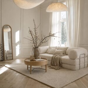 Multifunktionales modulares 2-Sitzer-Sofa 200x70x100cm PES - Polyester Taupe SURB Sofas und Sessel Sofas Modulare Sofas