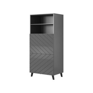 Wohnli Möbelsuche - Graue Design-Vitrine