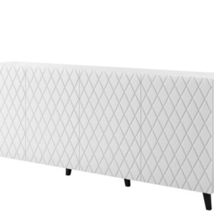 Wohnli Möbelsuche - Modernes Sideboard in mattem Weiß mit Design-Front