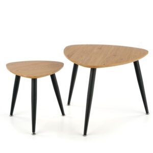 wohnli-moebel-suche-M26160093 Wohnli Möbelsuche - Set aus zwei Satztischen mit goldfarbenen Eichenplatten