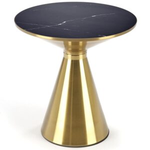 wohnli-moebel-suche-M26160100 Wohnli Möbelsuche - Runder Couchtisch Marmoroptik schwarz mit goldfarbenem Gestell