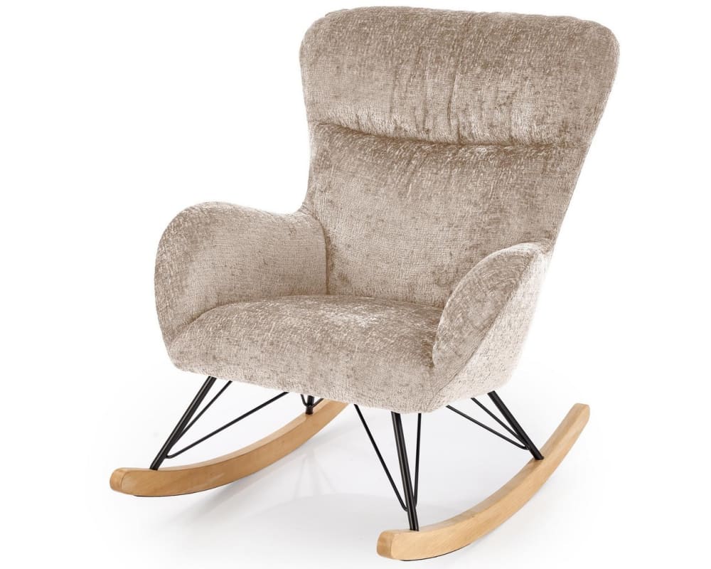 wohnli-moebel-suche-M26160125 Wohnli Möbelsuche - Schaukelstuhl mit Gestell aus Massivholz und schwarzem Metall – Beige
