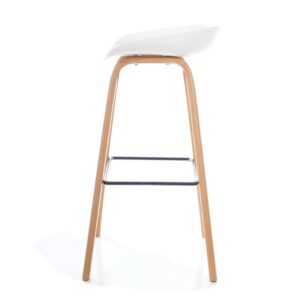 Barhocker aus Stahl in Weiß 45x85x52cm Stahl Weiß MSO Möbel Wohnzimmermöbel Hocker