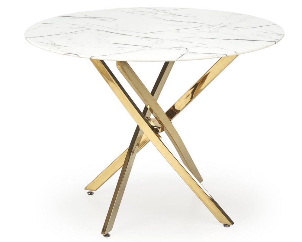 wohnli-moebel-suche-M26160177 Wohnli Möbelsuche - Tisch mit weißer Tischplatte in Marmoroptik und goldenem Fuß
