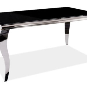 wohnli-moebel-suche-M26160178 Wohnli Möbelsuche - Barock-Tisch aus Stahl und schwarzem Hartglas