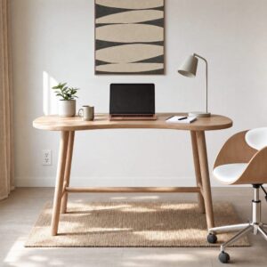 wohnli-moebel-suche-M26160505-1 Massivholz-Schreibtisch aus Mindi 125x76x60cm Holz Braun Maison Pavane Möbel Büromöbel Schreibtische