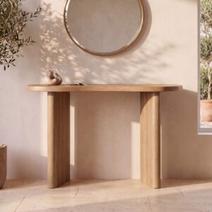 Massivholz-Konsole aus Mindi 120x76x45cm Holz Braun Maison Pavane Möbel Wohnzimmermöbel Konsolentische