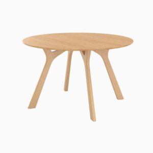 Wohnli Möbelsuche - Runder Tisch für 4 Personen aus massivem Gummibaum D120 cm