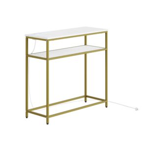 wohnli-moebel-suche-M26160573 Wohnli Möbelsuche - Konsole mit Steckdosen Gold 80×30×75 cm FSB106-E-G