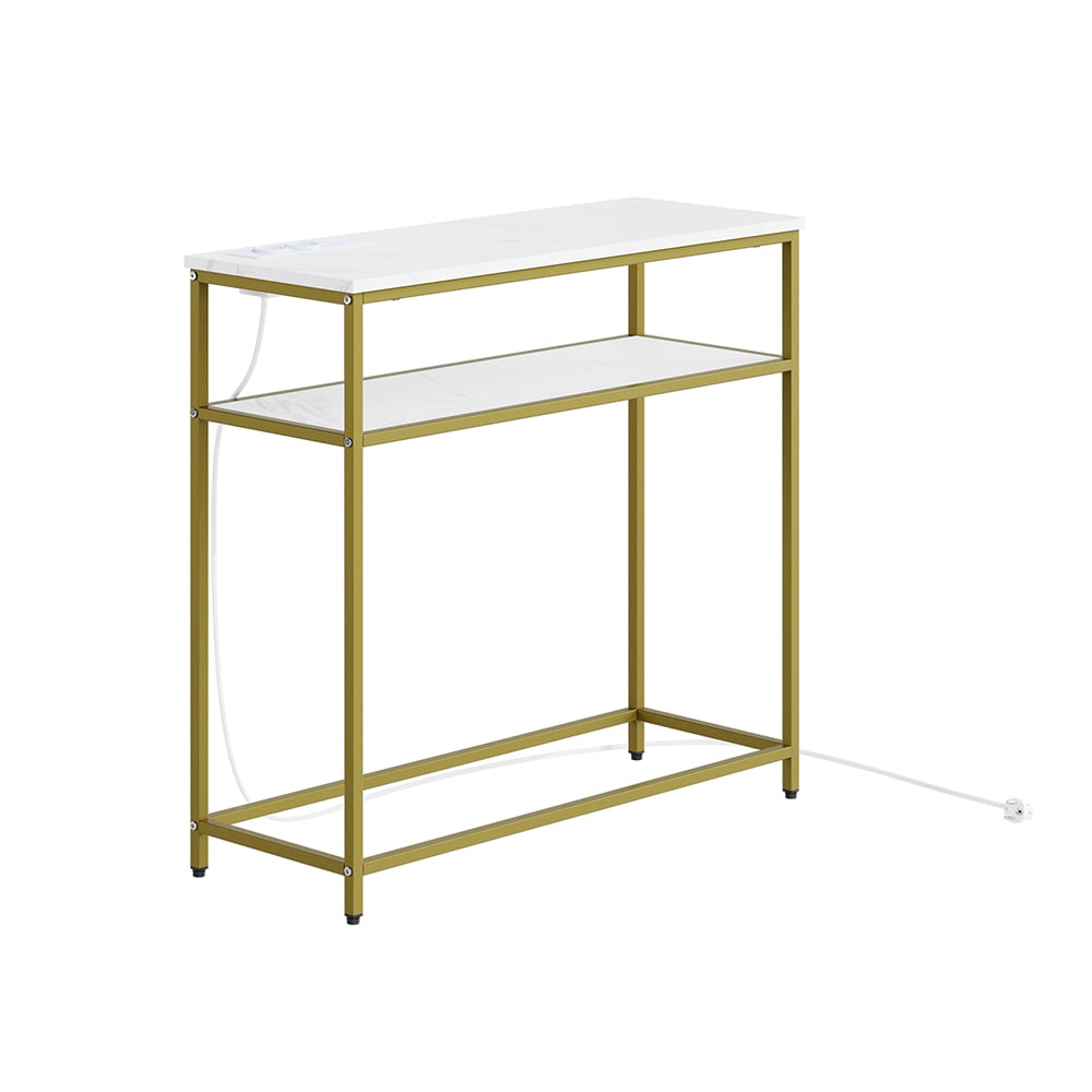 wohnli-moebel-suche-M26160573 Wohnli Möbelsuche - Konsole mit Steckdosen Gold 80×30×75 cm FSB106-E-G