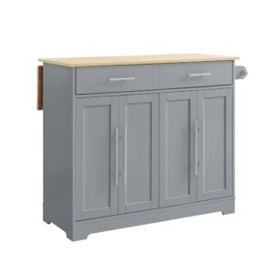 Wohnli Möbelsuche - 2er-Set Küchenwagen faltbar Grau 107×69×91 cm FKW129-HG