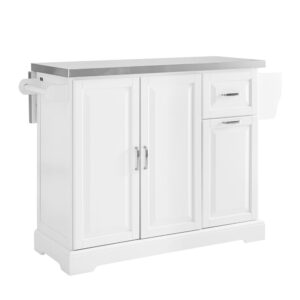 Wohnli Möbelsuche - 2er-Set Kücheninsel mit faltbarer Platte Weiß 107×71×91