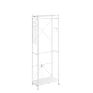 wohnli-moebel-suche-M26160732 Wohnli Möbelsuche - Stehender Kleiderständer mit Rollen Weiß 60×32×175 cm