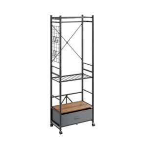 wohnli-moebel-suche-M26160733 Wohnli Möbelsuche - Stehender Kleiderständer mit Schublade Dunkelgrau 60×32×175