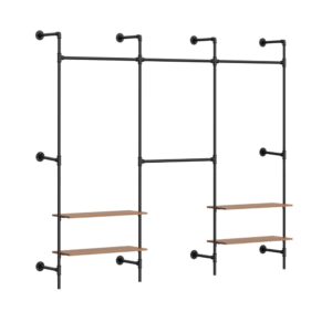 wohnli-moebel-suche-M26160734 Wohnli Möbelsuche - Stehender Kleiderständer industriell Schwarz 265x48x220 cm