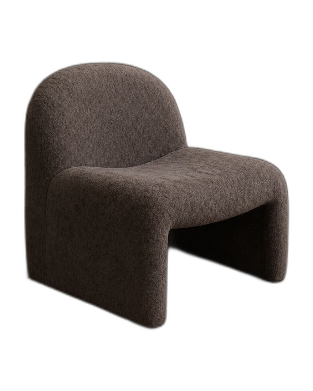 Wohnli Möbelsuche - Sessel aus Bouclé-Stoff in Braun 69x67cm