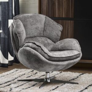 Komfortsessel aus grauem Polyestergewebe 84x81x80cm Stoff Grau MSO Sofas und Sessel Sessel, Poufs und Fußbänke Sessel