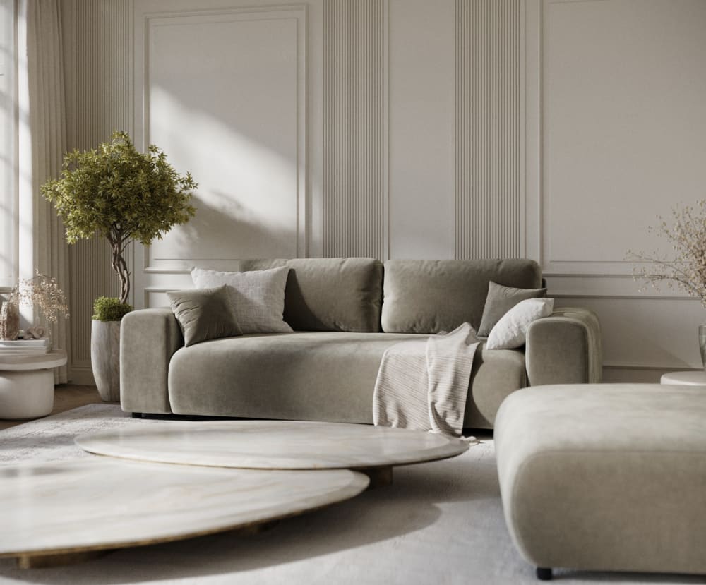 Samtstoff Taupe