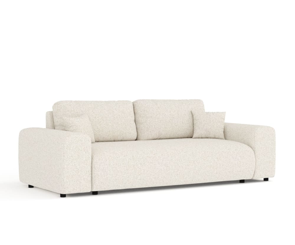 Wohnli Möbelsuche - 3-Sitzer Sofa aus Boucle-Stoff - creme