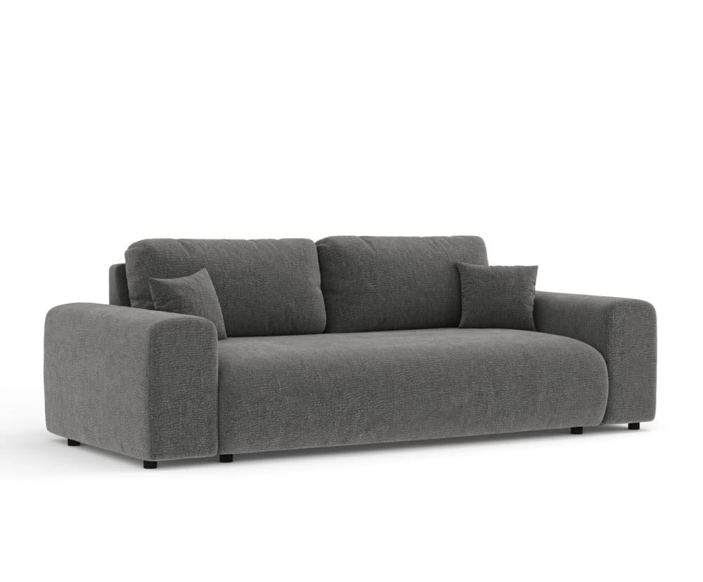 Wohnli Möbelsuche - 3-Sitzer Sofa aus Chenille-Stoff - grau