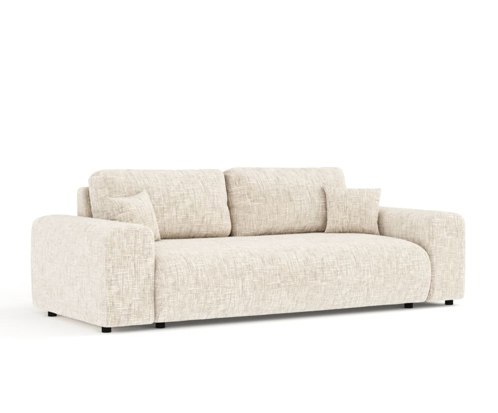 Wohnli Möbelsuche - 3-Sitzer Sofa aus Webstoff - creme