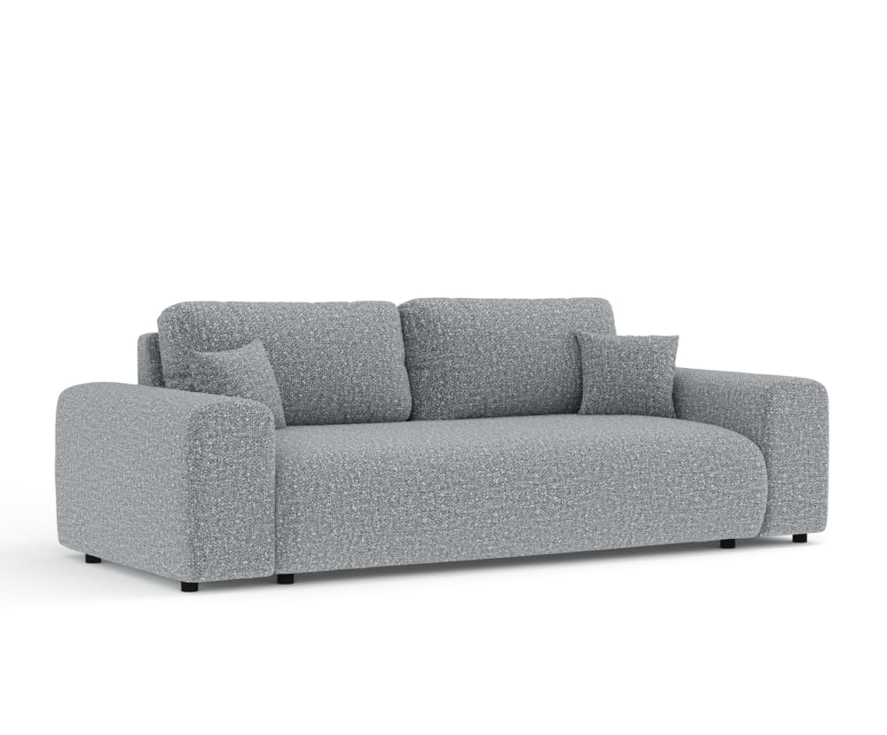 Wohnli Möbelsuche - 3-Sitzer Sofa aus Boucle-Stoff - grau