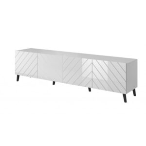 Wohnli Möbelsuche - Glänzend weißes Designer-TV-Möbel 200 cm