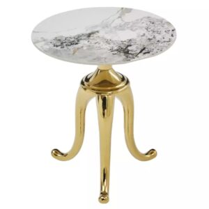 wohnli-moebel-suche-M26162328 Wohnli Möbelsuche - Beistelltisch aus weißem Marmor mit goldenen Metallbeinen
