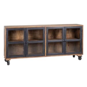 wohnli-moebel-suche-M26162330 Wohnli Möbelsuche - Sideboard aus natürlichem Mangoholz mit Metallrädern