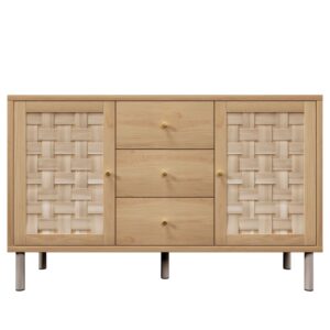 Wohnli Möbelsuche - Kommode aus Holz mit 2 Türen und 3 Schubladen 120x40x75 cm