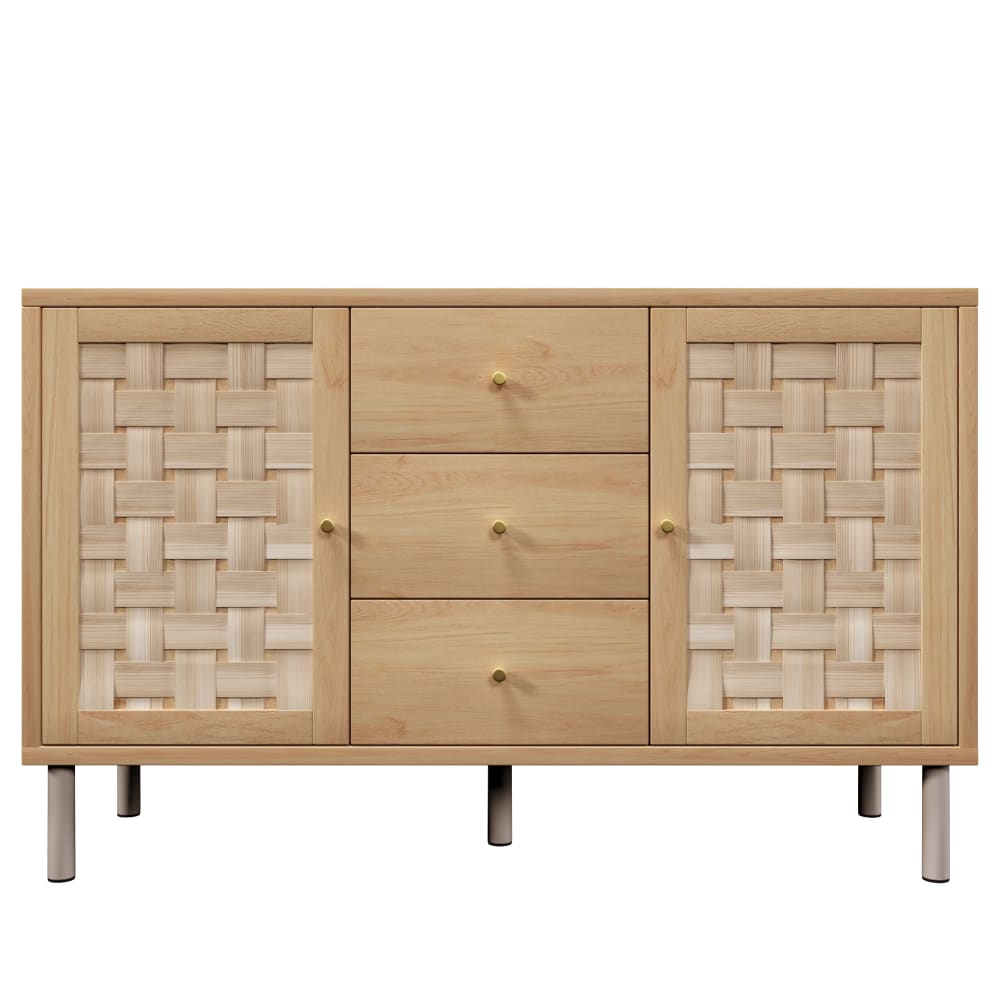 wohnli-moebel-suche-M26162419 Wohnli Möbelsuche - Kommode aus Holz mit 2 Türen und 3 Schubladen 120x40x75 cm
