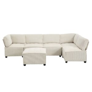 wohnli-moebel-suche-M26162506 Wohnli Möbelsuche - Modulares Sofa aus Cord mit Seitentaschen 308 cm