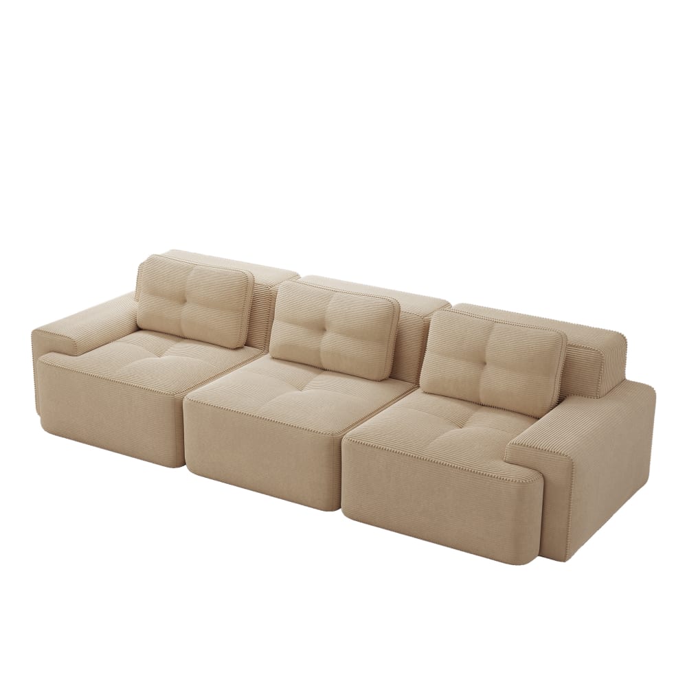 Wohnli Möbelsuche - Modulares Sofa aus Cord mit Tiefsitz