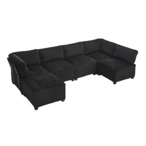 wohnli-moebel-suche-M26162529 Wohnli Möbelsuche - Modulares Sofa aus Cord mit Seitentaschen 308x154x82 cm