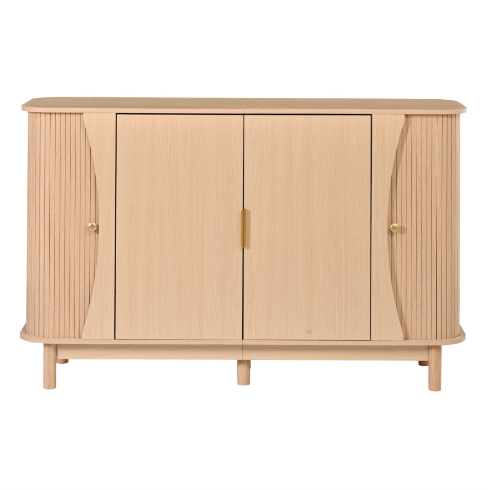 Wohnli Möbelsuche - Sideboard aus MDF mit Rollotüren 140x40x88 cm