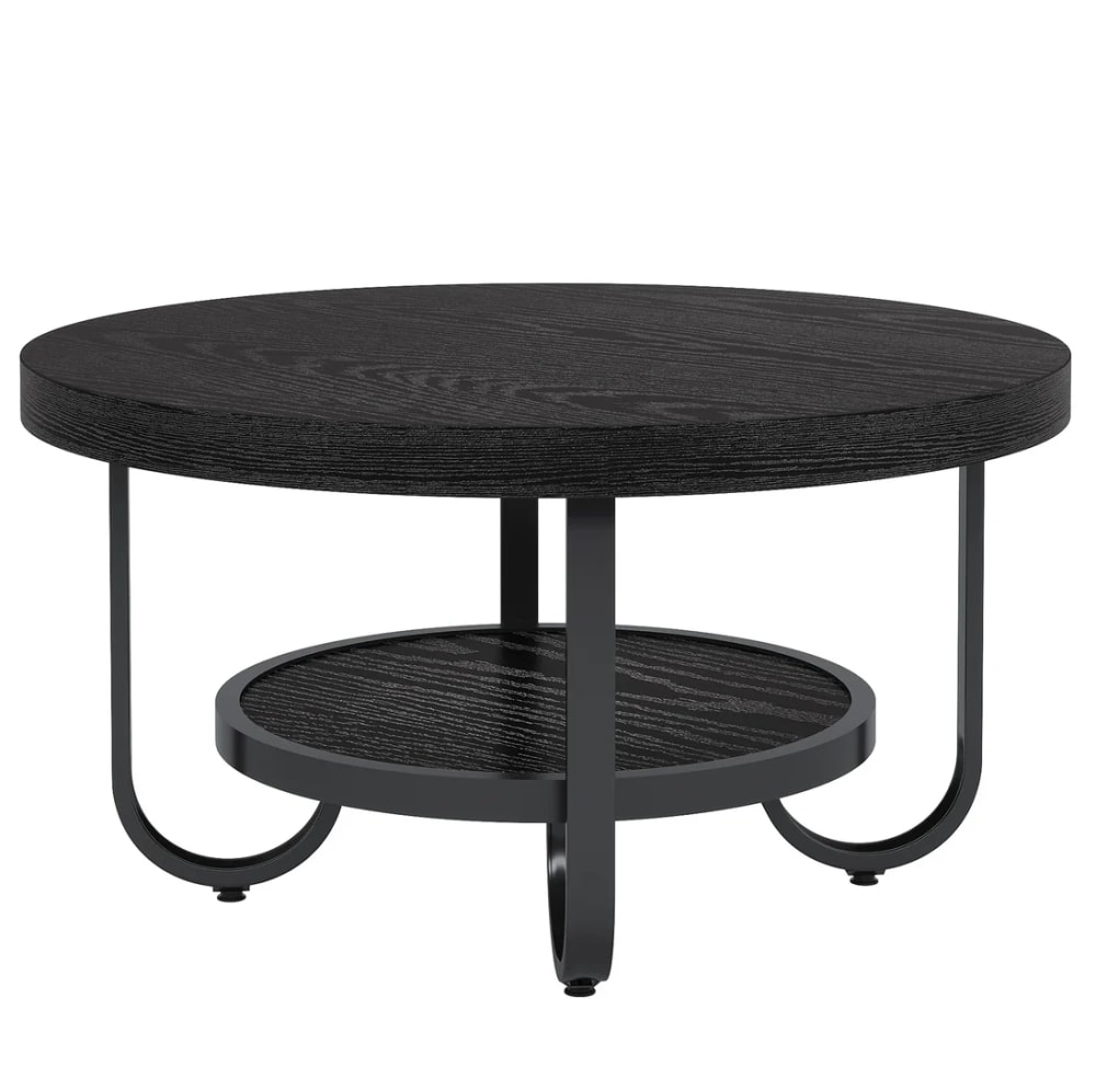 wohnli-moebel-suche-M26162586 Wohnli Möbelsuche - Couchtisch aus MDF und Metall mit Ablage Ø79 cm