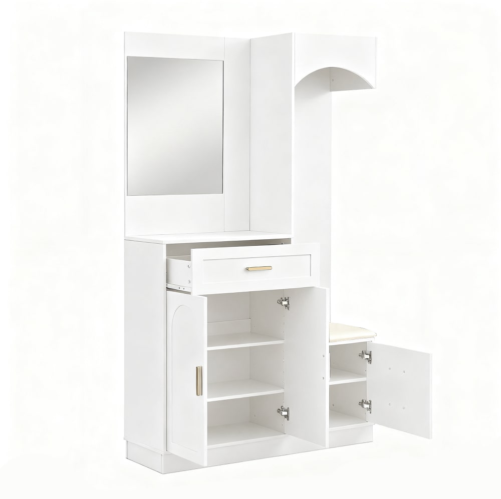 wohnli-moebel-suche-M26162614 Wohnli Möbelsuche - Kompaktgarderobe aus MDF mit Spiegel 110x33x185