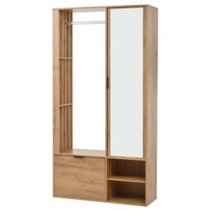 wohnli-moebel-suche-M26162619 Wohnli Möbelsuche - Garderobenschrank aus Spanplatte mit Spiegel 100x33x190 cm