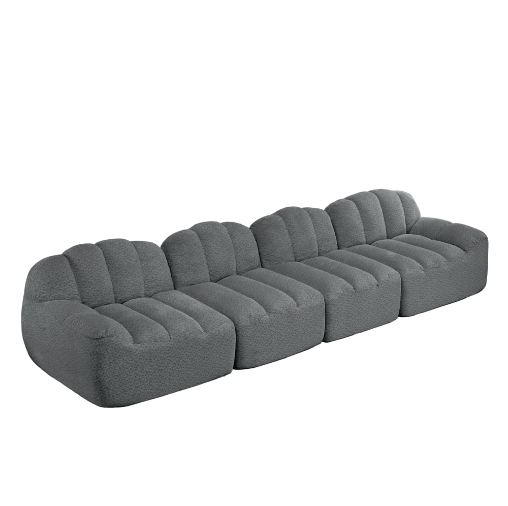 Wohnli Möbelsuche - Modulares Sofa aus granulierter Fleece 366x104x79 cm