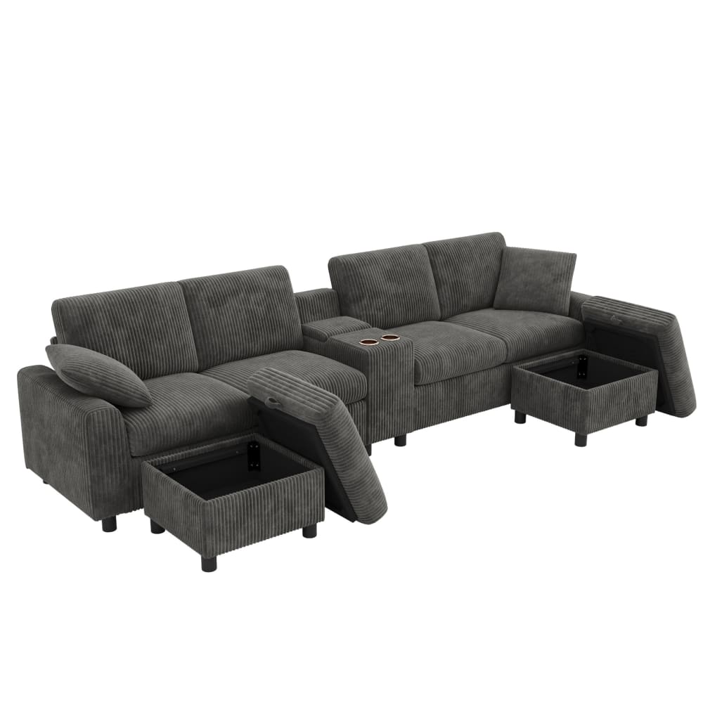 wohnli-moebel-suche-M26162645 Wohnli Möbelsuche - U-Sofa aus Cord mit Ladefunktion 315x135x81 cm
