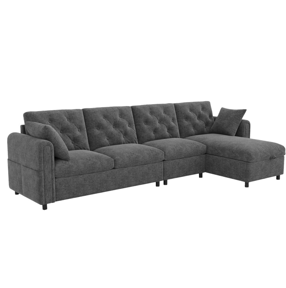 wohnli-moebel-suche-M26162661 Wohnli Möbelsuche - Ecksofa aus Samt mit Stauraum 281x132 cm