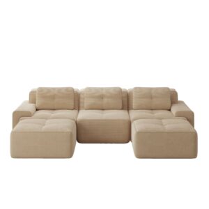 wohnli-moebel-suche-M26162662 Wohnli Möbelsuche - Modulares Sofa aus Cord mit Ottoman 293x177x69 cm