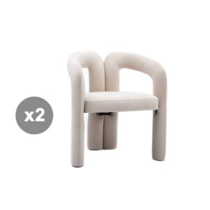Wohnli Möbelsuche - 2er-Set Design-Stühle mit Armlehne