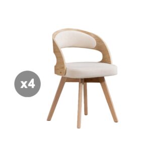 wohnli-moebel-suche-M26163284 Wohnli Möbelsuche - 4er-Set 360°-Drehstühle mit Rückenlehne und Sitz