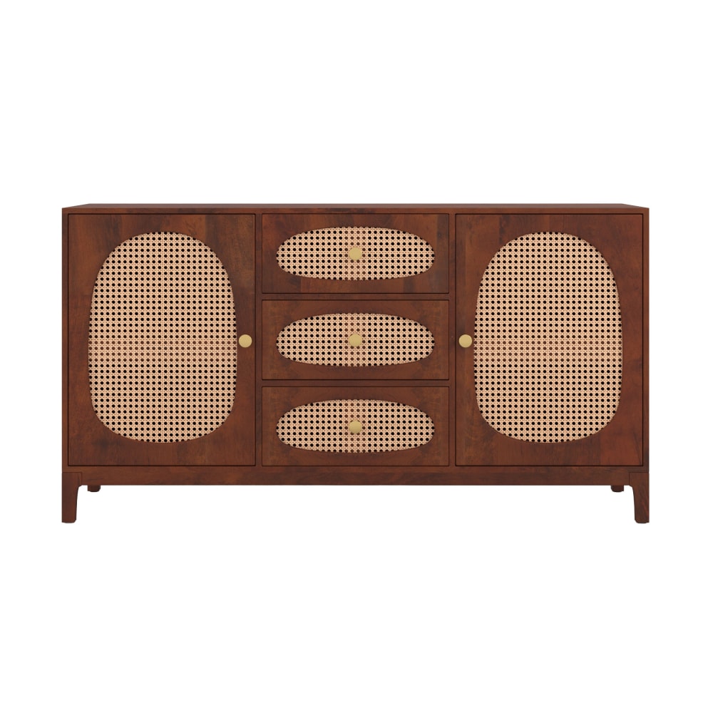 wohnli-moebel-suche-M26163295 Wohnli Möbelsuche - Buffet aus Mangoholz mit Flechtwerk
