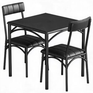 wohnli-moebel-suche-M26164173 Wohnli Möbelsuche - Esszimmer-Set Stahl Holzfaserplatte Esstisch 2 Stühle