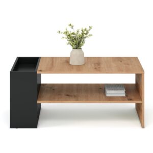 wohnli-moebel-suche-M26164432 Wohnli Möbelsuche - Couchtisch 100 x 55 cm in Schwarz und Eichenoptik