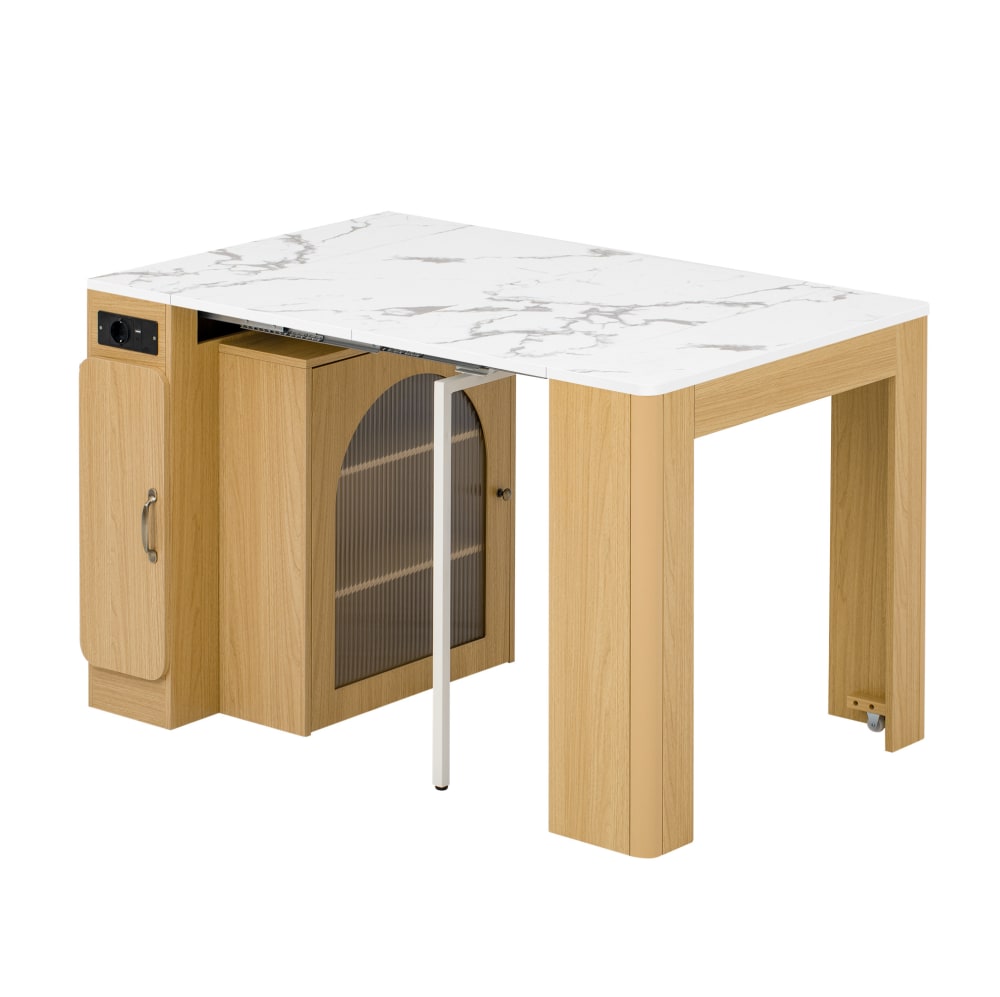 wohnli-moebel-suche-M26165041 Wohnli Möbelsuche - Kücheninsel aus MDF-Glas mit Rollen 83x39
