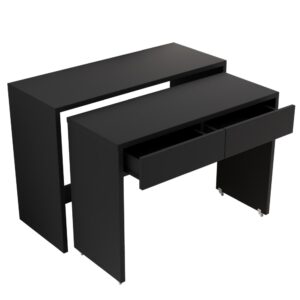 wohnli-moebel-suche-M26165071 Wohnli Möbelsuche - Schreibtisch aus spanplatte mit rollen 110x40x78 cm schwarz