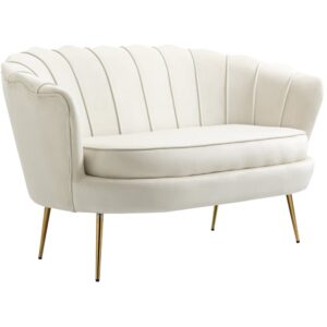 wohnli-moebel-suche-M26165270 Wohnli Möbelsuche - 2-Sitzer-Sofa aus Stahl mit Samtoptik 130x77x77 cm